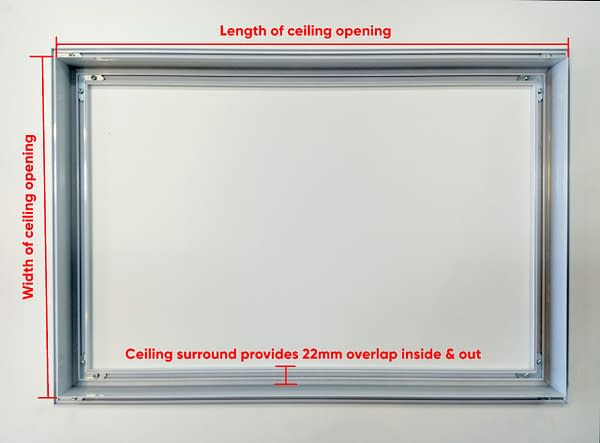 How to measure for a custom sized ceiling surround