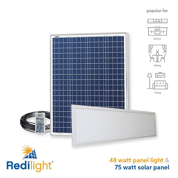 75 watt solar panel, 48 watt rectangular solar LED skylight kit