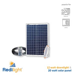 20 watt solar panel, 12 watt round solar LED skylight kit