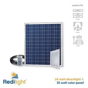 35 watt solar panel, 24 watt square solar LED skylight kit